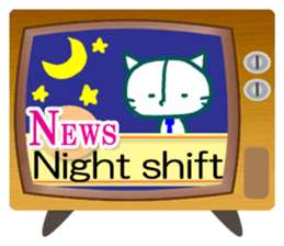 News cat (English version) sticker #2058252