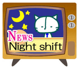 News cat (English version) sticker #2058252