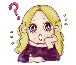 Blonde girl sticker #2058379