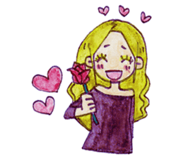 Blonde girl sticker #2058386