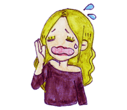 Blonde girl sticker #2058388