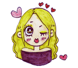 Blonde girl sticker #2058396