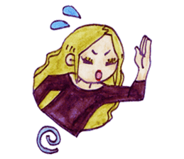 Blonde girl sticker #2058403