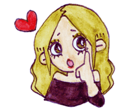 Blonde girl sticker #2058404