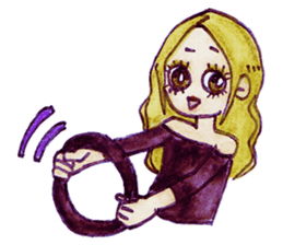 Blonde girl sticker #2058408