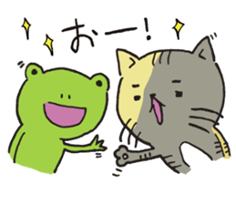 Fun FX trade with pretty Frog and Cat<1> sticker #2058693