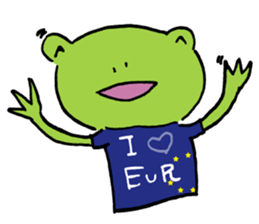 Fun FX trade with pretty Frog and Cat<1> sticker #2058712