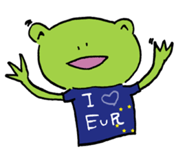 Fun FX trade with pretty Frog and Cat<1> sticker #2058712