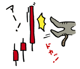 Fun FX trade with pretty Frog and Cat<1> sticker #2058716