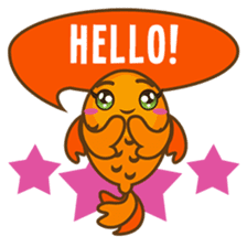 Kin, the cute goldfish in a bowl sticker #2059813