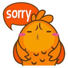 Kin, the cute goldfish in a bowl sticker #2059815