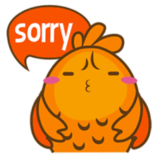 Kin, the cute goldfish in a bowl sticker #2059815