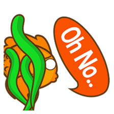 Kin, the cute goldfish in a bowl sticker #2059818