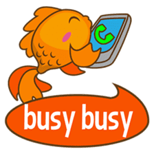 Kin, the cute goldfish in a bowl sticker #2059827