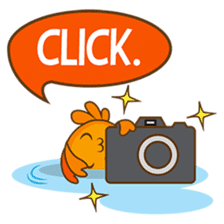 Kin, the cute goldfish in a bowl sticker #2059829