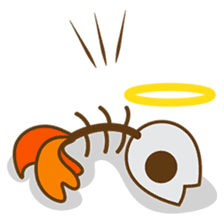 Kin, the cute goldfish in a bowl sticker #2059832