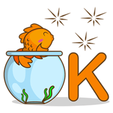 Kin, the cute goldfish in a bowl sticker #2059837