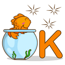 Kin, the cute goldfish in a bowl sticker #2059837