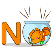 Kin, the cute goldfish in a bowl sticker #2059838