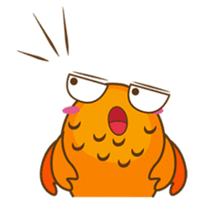 Kin, the cute goldfish in a bowl sticker #2059844