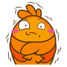 Kin, the cute goldfish in a bowl sticker #2059845
