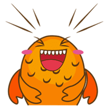 Kin, the cute goldfish in a bowl sticker #2059847