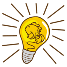 Kin, the cute goldfish in a bowl sticker #2059850