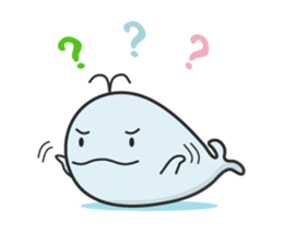 Cute whale Azul and Momo (English) sticker #2059942