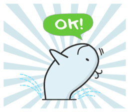 Cute whale Azul and Momo (English) sticker #2059944