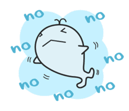 Cute whale Azul and Momo (English) sticker #2059947