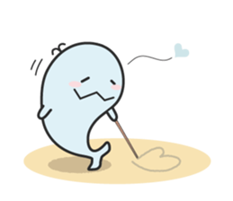 Cute whale Azul and Momo (English) sticker #2059950
