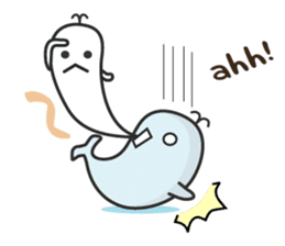 Cute whale Azul and Momo (English) sticker #2059959