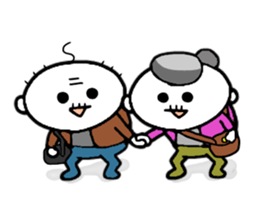 Grandpa and Grandma. sticker #2060511