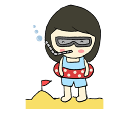 Mim on holiday By Immimmim sticker #2060669