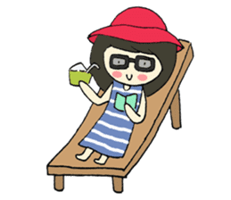 Mim on holiday By Immimmim sticker #2060670