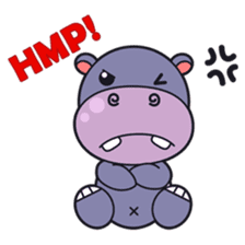 Jumbo - the big & cute hippo - sticker #2062015
