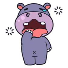 Jumbo - the big & cute hippo - sticker #2062018