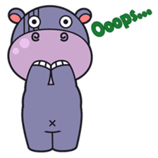 Jumbo - the big & cute hippo - sticker #2062020