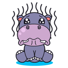 Jumbo - the big & cute hippo - sticker #2062021