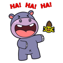 Jumbo - the big & cute hippo - sticker #2062024