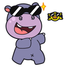 Jumbo - the big & cute hippo - sticker #2062027