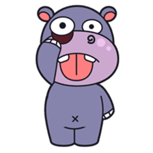Jumbo - the big & cute hippo - sticker #2062028