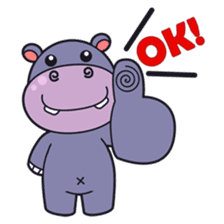 Jumbo - the big & cute hippo - sticker #2062032