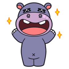 Jumbo - the big & cute hippo - sticker #2062033