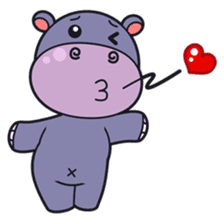 Jumbo - the big & cute hippo - sticker #2062034
