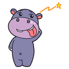 Jumbo - the big & cute hippo - sticker #2062042