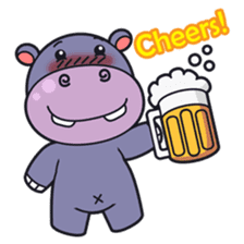 Jumbo - the big & cute hippo - sticker #2062043