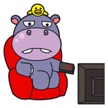 Jumbo - the big & cute hippo - sticker #2062044