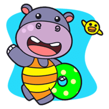 Jumbo - the big & cute hippo - sticker #2062045