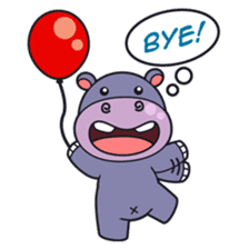 Jumbo - the big & cute hippo - sticker #2062052
